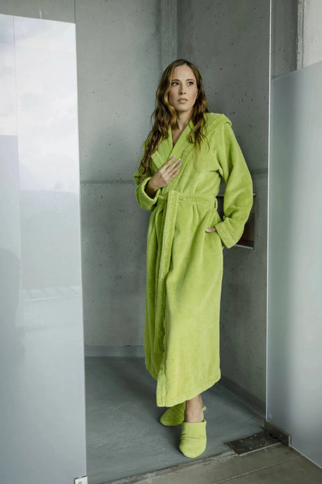 A&H Alex Robe & Slippers in 165 Apple Green