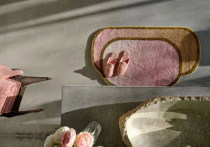 A&H Boudoir Bath Rug w/ non-slip backing. Complimentary colours include 515 Rosette, 518 Primrose, 610 Nude and 840 Gold