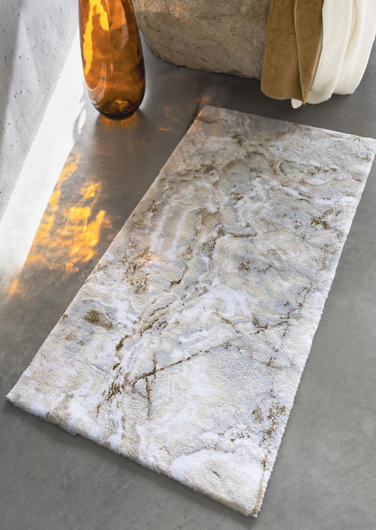 A&H Castello Bath Rug w/ non-slip backing. Available in 3 standard sizes