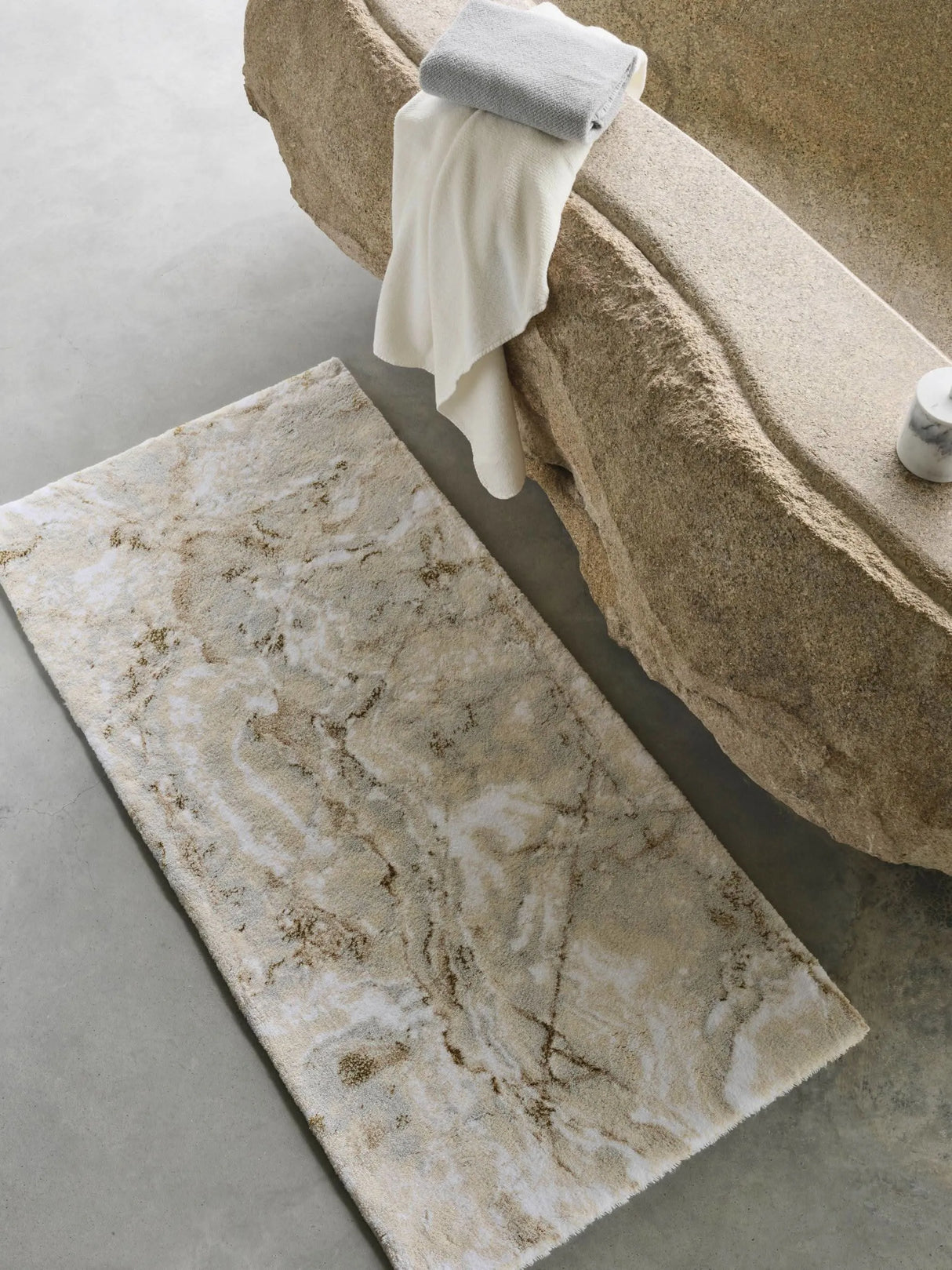 A&H Castello Bath Rug w/ non-slip backing. Available in 3 standard sizes