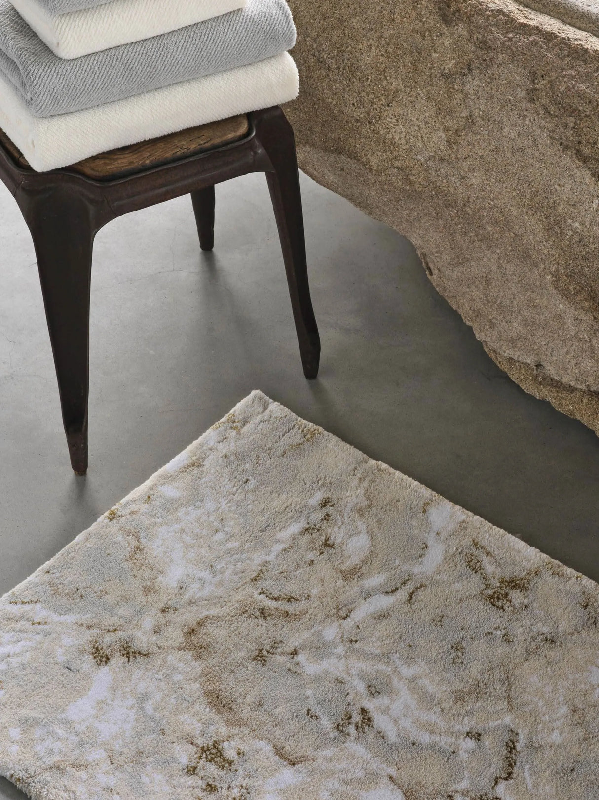 A&H Castello Bath Rug w/ non-slip backing. Available in 3 standard sizes