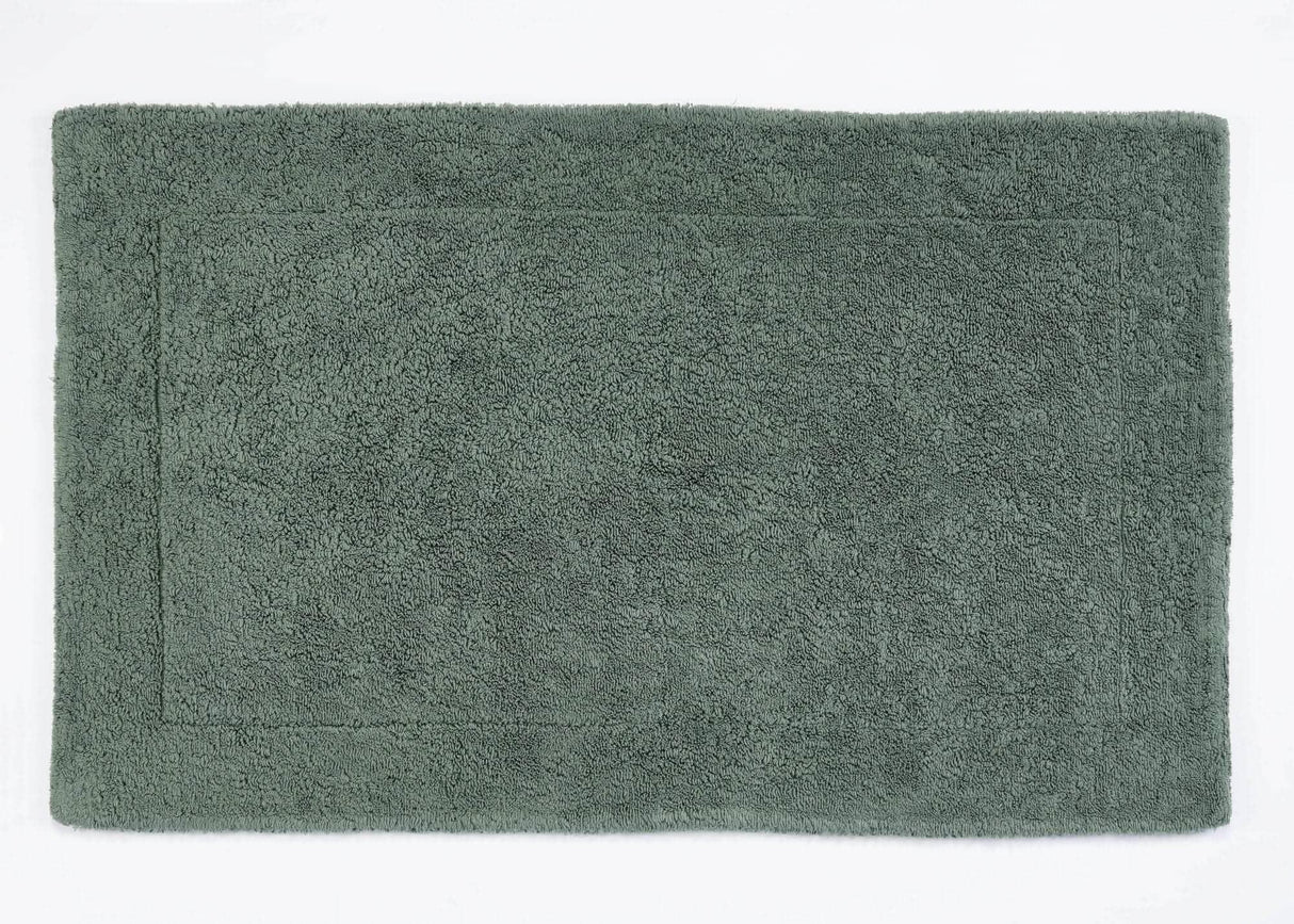 A&H Double Tub Mat - colour 280 Evergreen. 100% Giza Egyptian Cotton Extra-Long Staple
