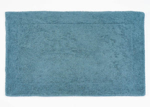 A&H Double Tub Mat - colour 306 Bluestone. 100% Giza Egyptian Cotton Extra-Long Staple