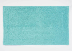 A&H Double Tub Mat - colour 370 Turquoise. 100% Giza Egyptian Cotton Extra-Long Staple