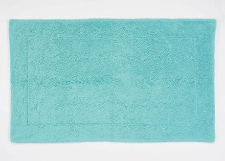 A&H Double Tub Mat - colour 370 Turquoise. 100% Giza Egyptian Cotton Extra-Long Staple