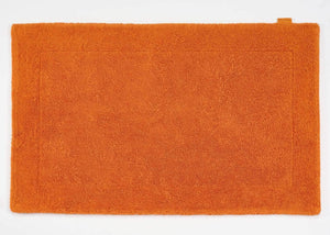 A&H Double Tub Mat - colour 614 Tangerine. 100% Giza Egyptian Cotton Extra-Long Staple