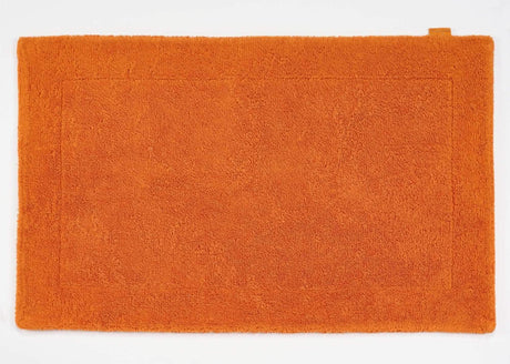 A&H Double Tub Mat - colour 614 Tangerine. 100% Giza Egyptian Cotton Extra-Long Staple
