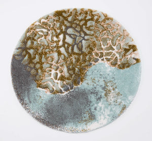 A&H Dune Bath Rug, 33" diameter w/ non-slip backing