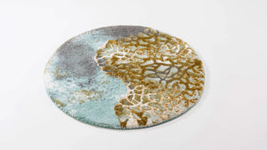 A&H Dune Bath Rug, 33" diameter w/ non-slip backing