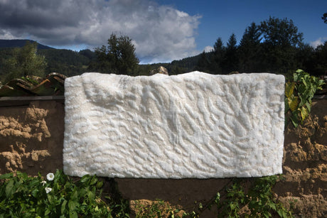 A&H Flow Bath Rug in 103 Ivory, two sizes available