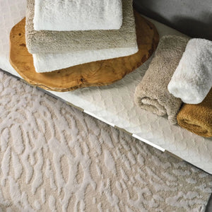 A&H Flow Bath Rug in 103 Ivory, two sizes available