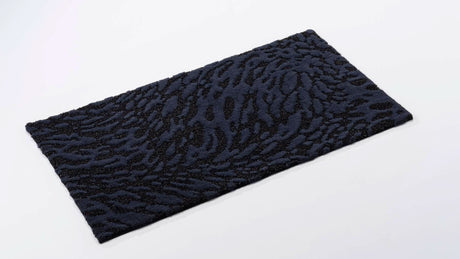 A&H Flow Bath Rug in 990 Black, two sizes available