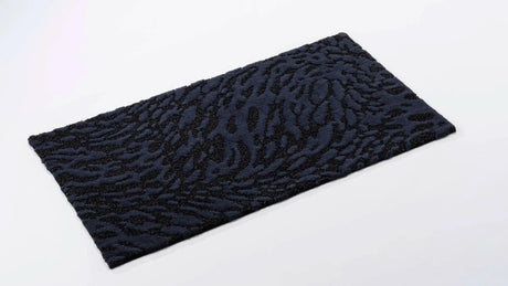 A&H Flow Bath Rug in 990 Black, two sizes available