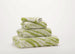 A&H Fogo Towels in 165 Apple Green. Top-to-bottom: Face, Hand, Hair and Bath Towels