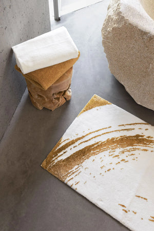 A&H Fortuny Bath Rug. 800 Gold Colour. Two available sizes