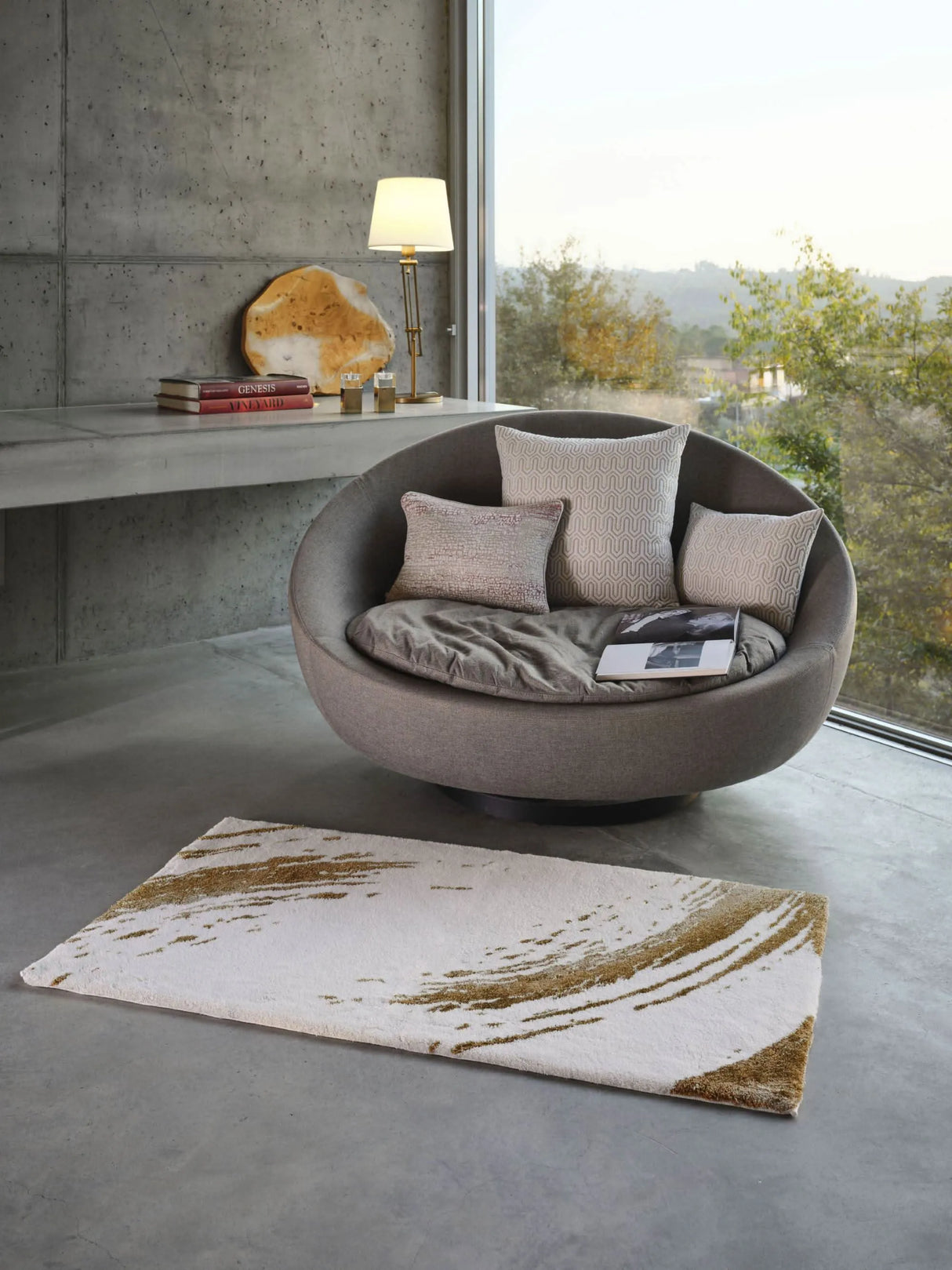 A&H Fortuny Bath Rug. 800 Gold Colour. Two available sizes