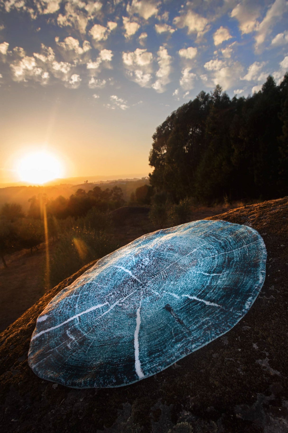 The A&H Fossile Bath Rug is made from 100% Giza Egyptian Cotton Long Staple and is 37" in diameter