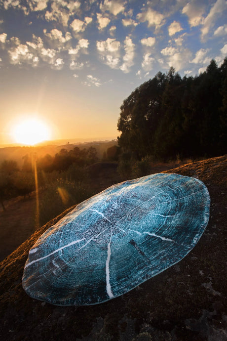 The A&H Fossile Bath Rug is made from 100% Giza Egyptian Cotton Long Staple and is 37" in diameter