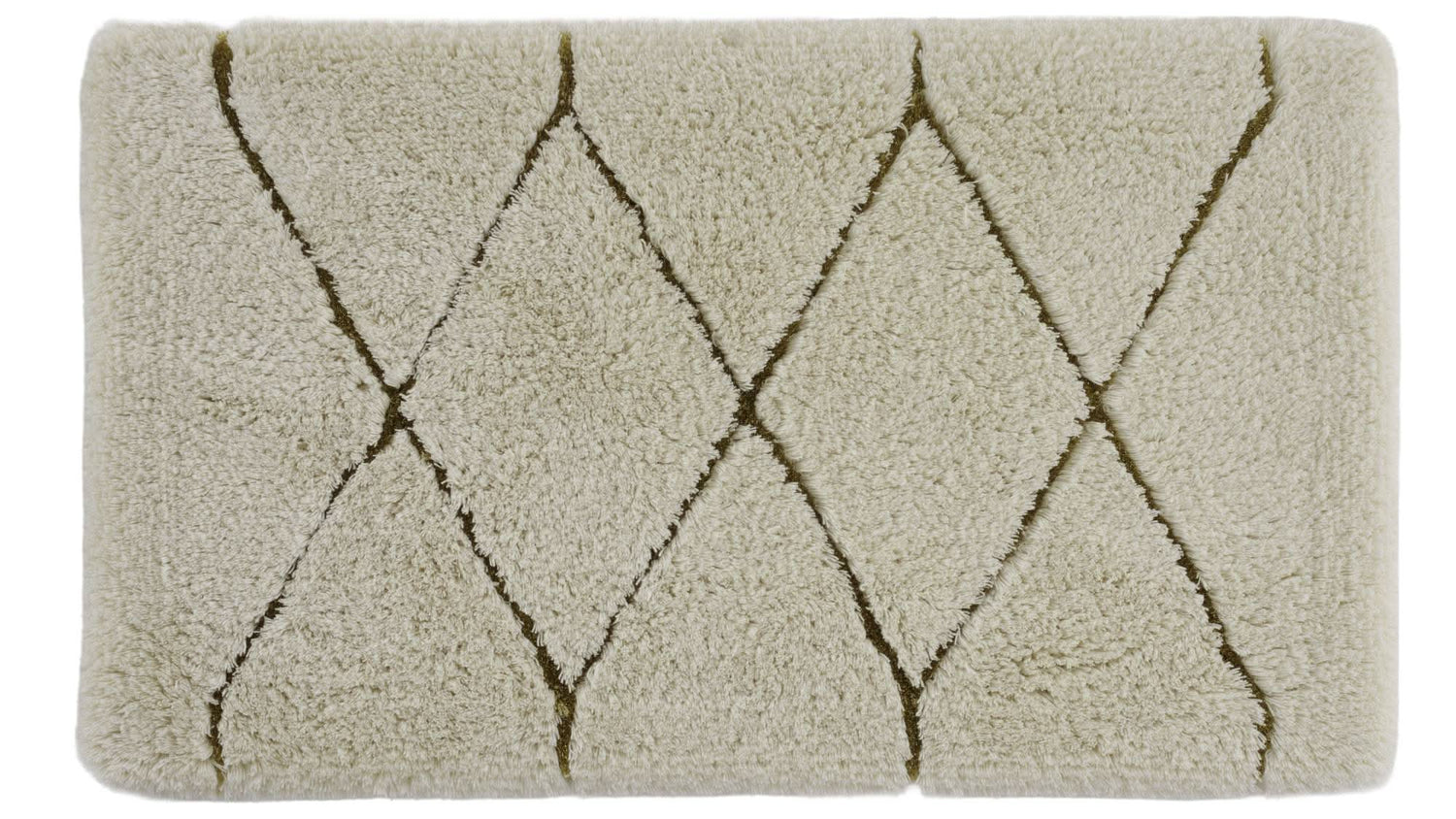 A&H Heritage Bath Rug in 800 Gold. 101 Ecru base + 840 Gold w/ Metallic Lurex Shimmer Highlights
