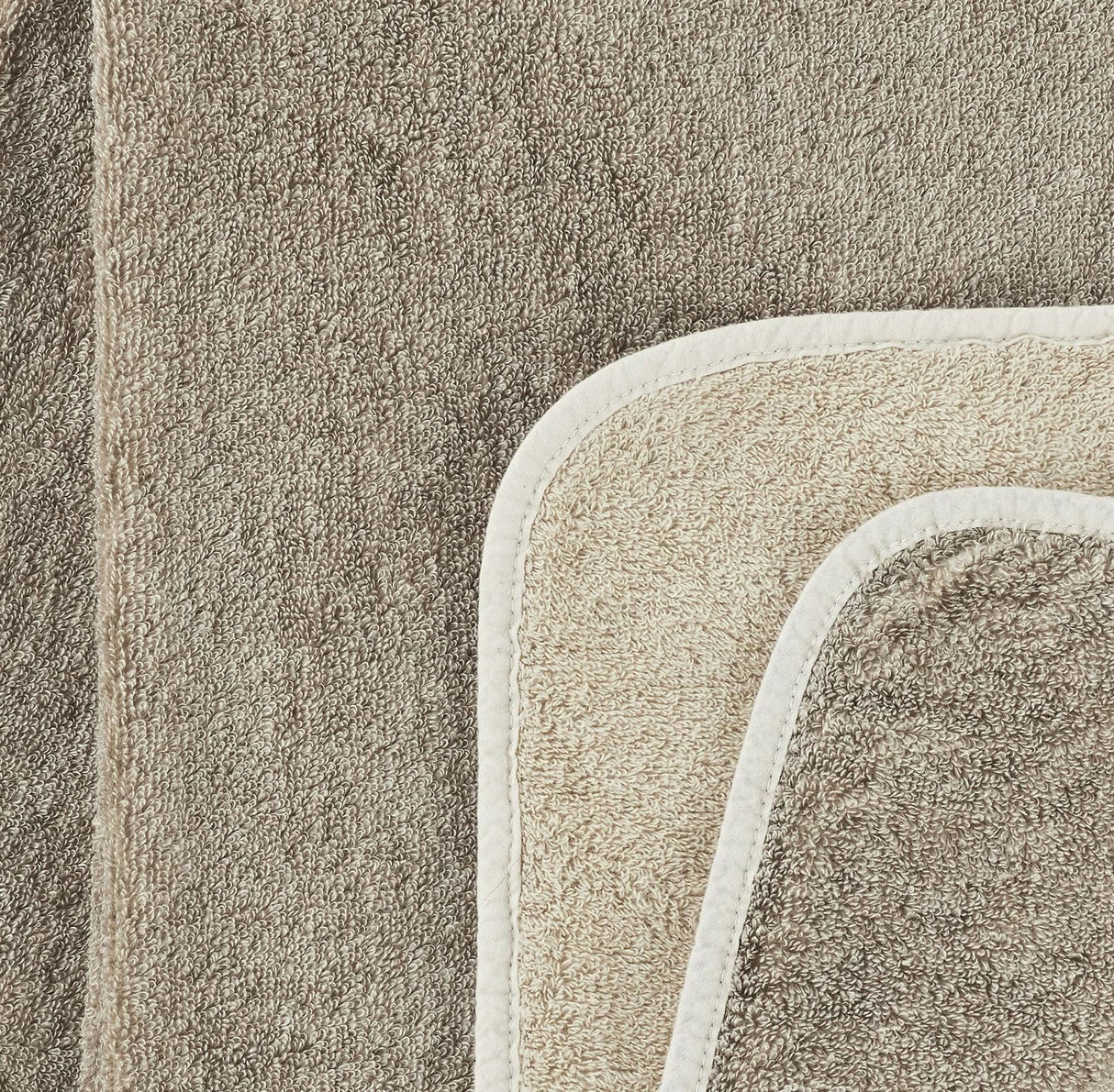 A&H Lino Towels are two-tone, reversible in 101 Ecru and 770 Linen