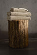 A&H Lino Towels are two-tone, reversible in 101 Ecru and 770 Linen