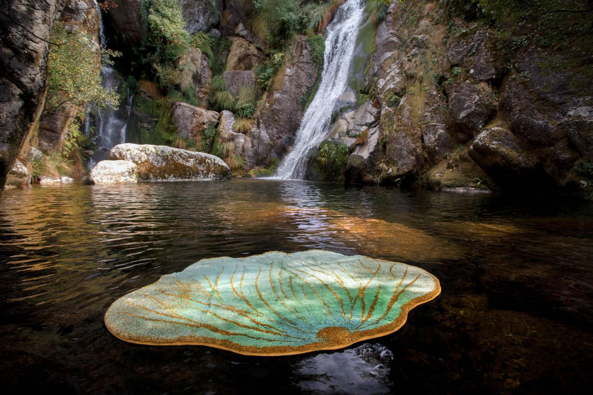 The A&H Lotus Bath Rug is made from 100% Giza Egyptian Cotton Long Staple