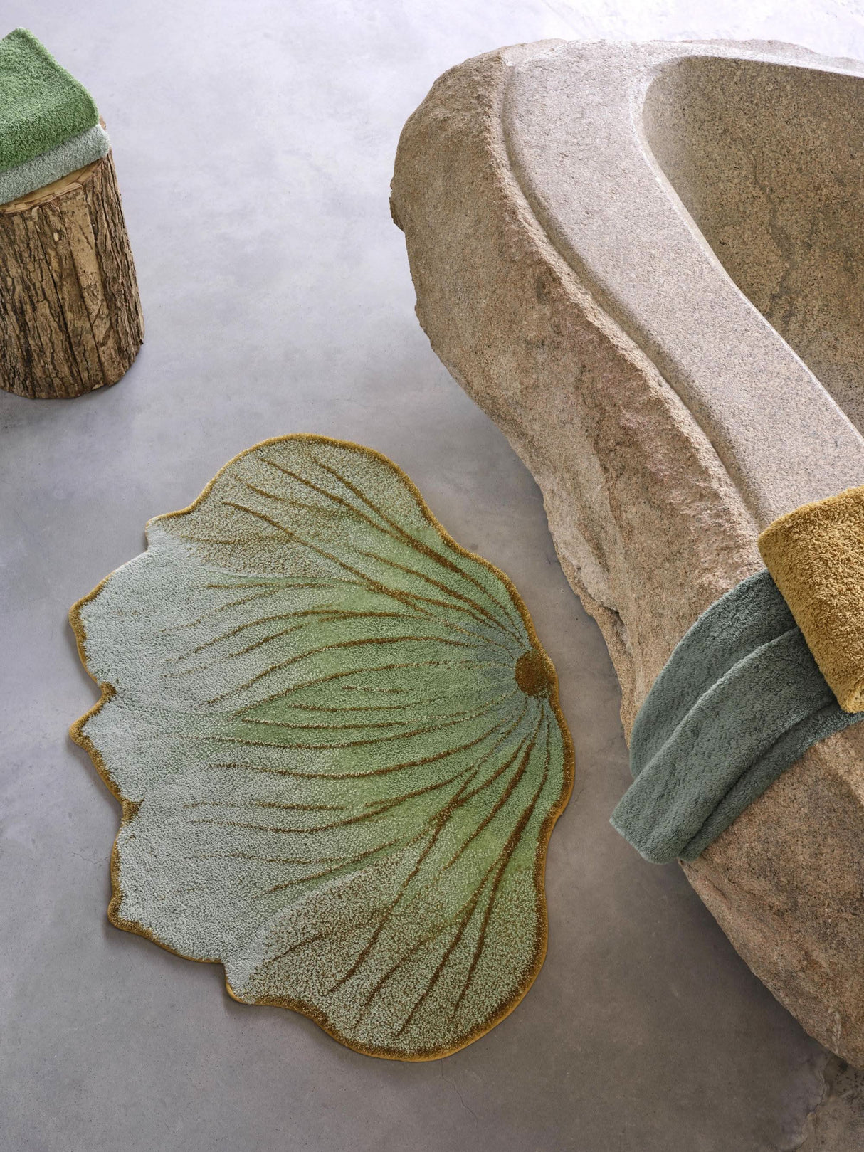 The A&H Lotus Bath Rug is made from 100% Giza Egyptian Cotton Long Staple