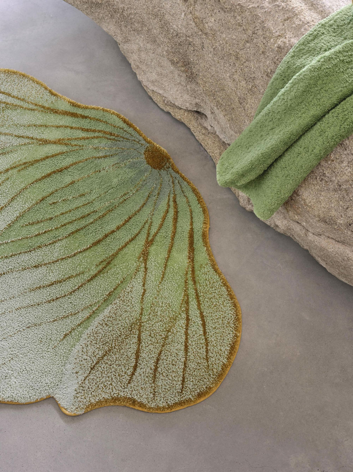 The A&H Lotus Bath Rug is made from 100% Giza Egyptian Cotton Long Staple
