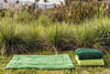 A&H Must Bath Rug in 205 Forest. Right: A&H Super Pile Towels in 298 British Green & 165 Apple Green