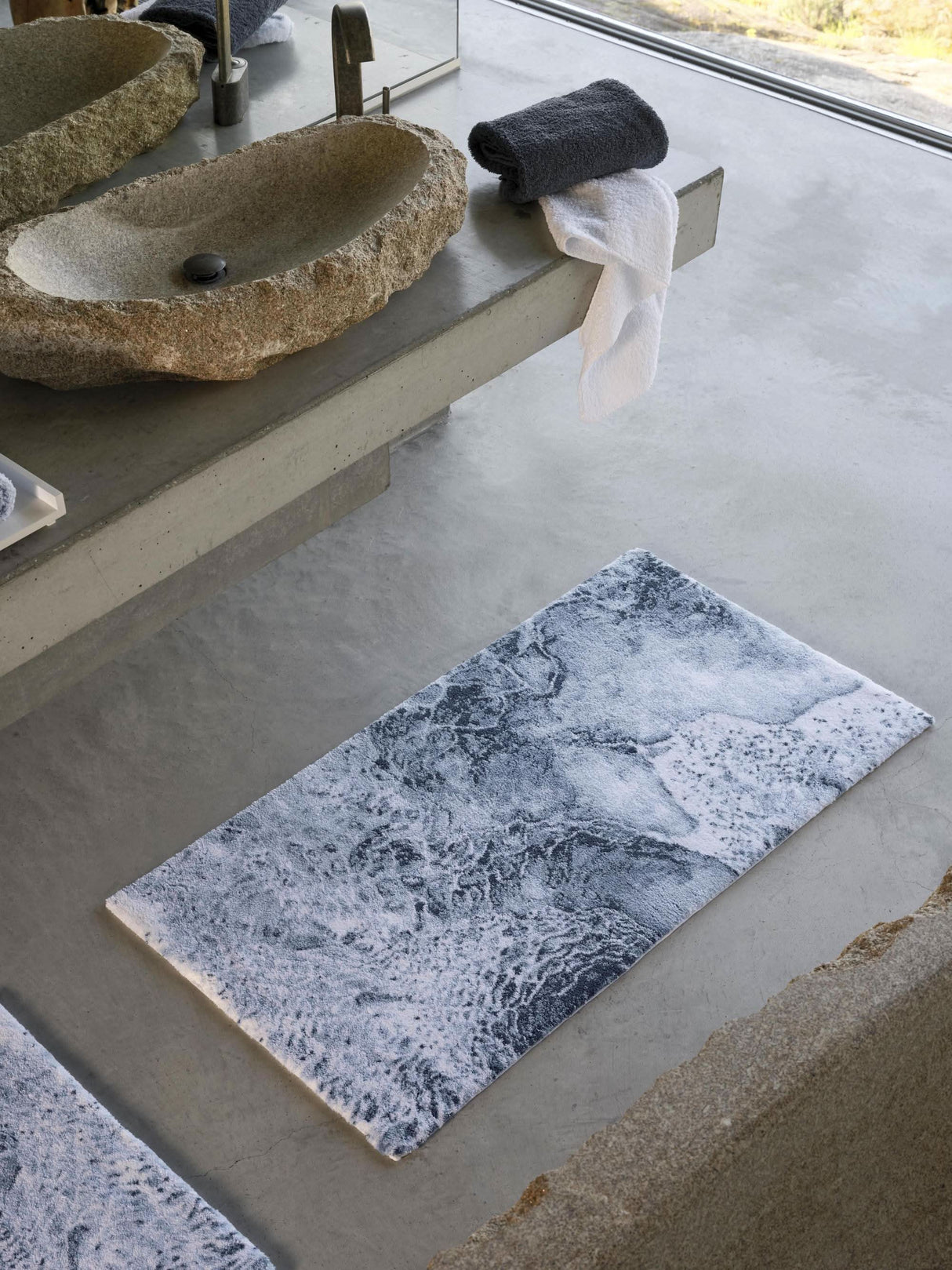 The A&H Nazaré Bath Rug is made from 100% Giza Egyptian Cotton Long Staple