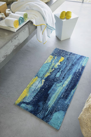 A&H Nereo Bath Rug in 302 Lagoon. 1,900 gsm 27 x 55"