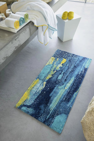 A&H Nereo Bath Rug in 302 Lagoon. 1,900 gsm 27 x 55"