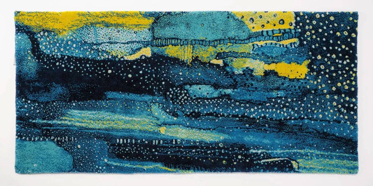 A&H Nereo Bath Rug in 302 Lagoon. 1,900 gsm 27 x 55"