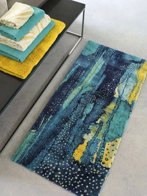 A&H Nereo Bath Rug in 302 Lagoon. 1,900 gsm 27 x 55"
