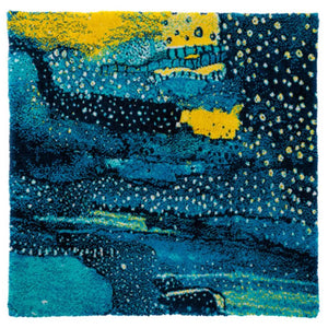 A&H Nereo Bath Rug in 302 Lagoon. 1,900 gsm, 27 x 27"