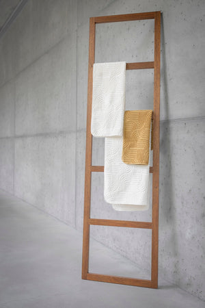 A&H Olly Towels in 103 Ivory & 840 Gold