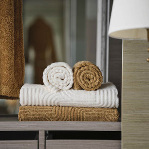 A&H Olly Towels in 103 Ivory & 840 Gold