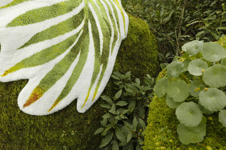 A&H Palm Bath Rug in 165 Apple Green. 1,900 gsm 31 x 63"