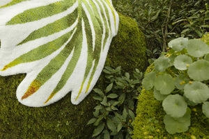 A&H Palm Bath Rug in 165 Apple Green. 1,900 gsm 31 x 63"