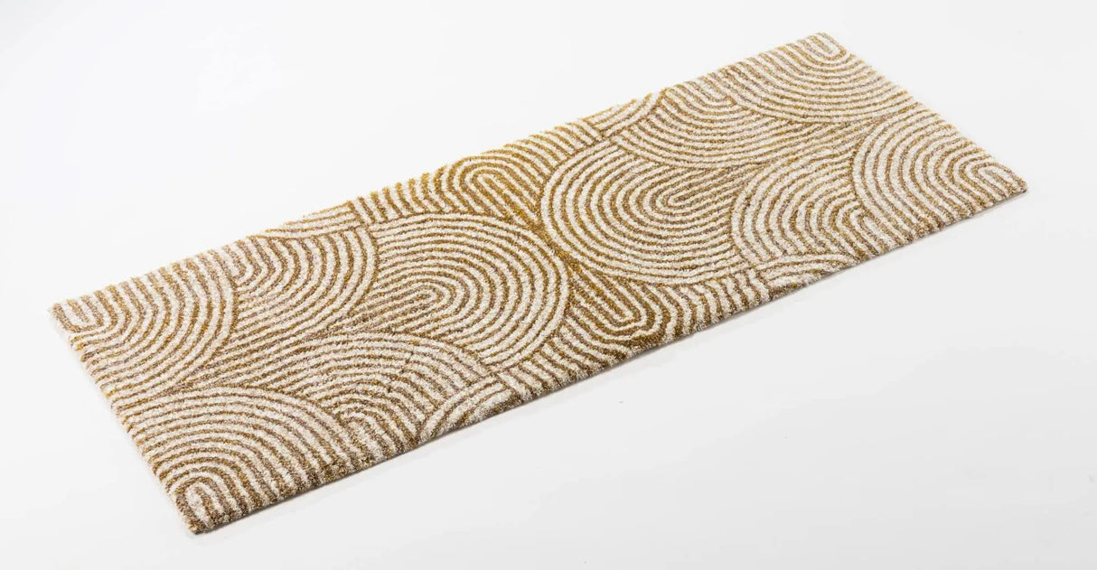 A&H Petal Bath Rug in 770 Linen - 23 x 63" bedside runner / dual vanity