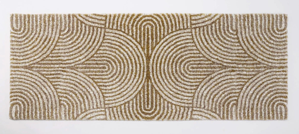 A&H Petal Bath Rug in 770 Linen - 23 x 63" bedside runner / dual vanity