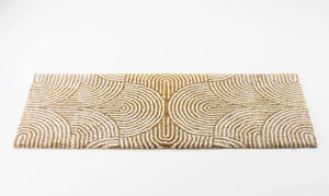 A&H Petal Bath Rug in 770 Linen - 23 x 63" bedside runner / dual vanity