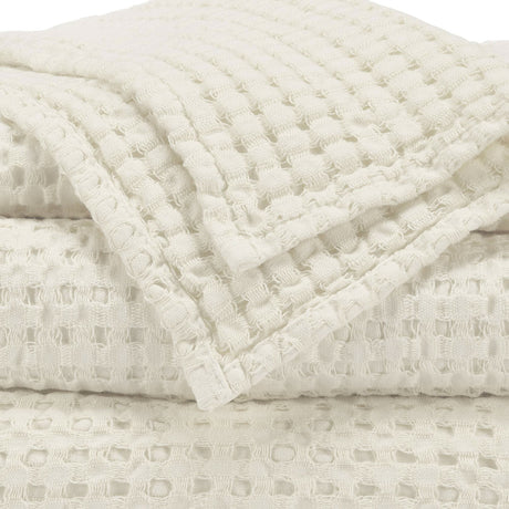 A&H Pousada Waffle Towels in 103 Ivory