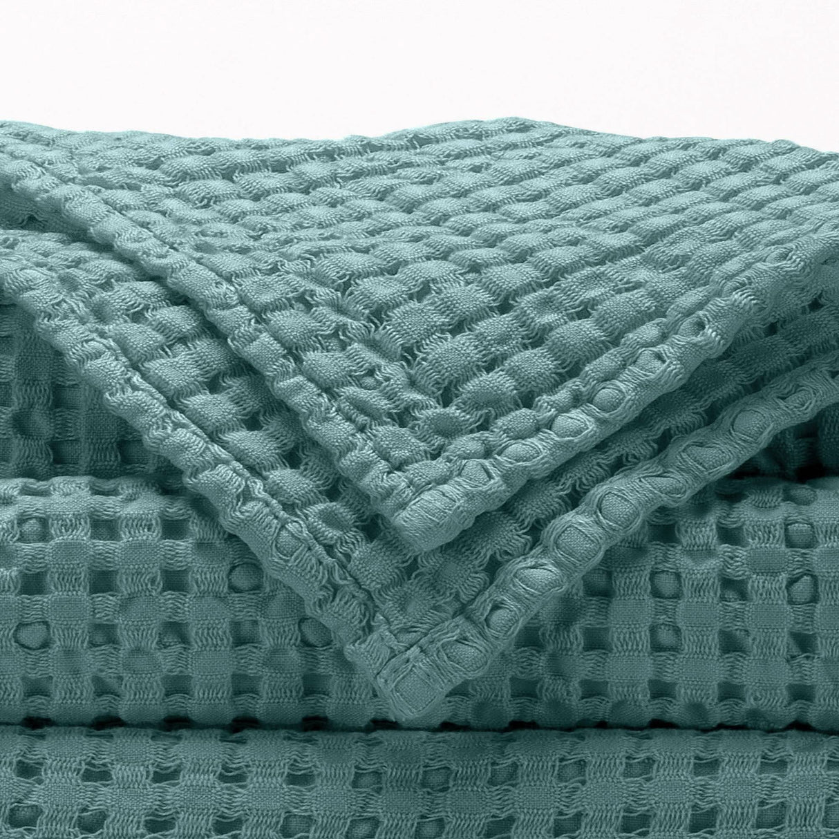 A&H Pousada Waffle Towels in 325 Dragonfly