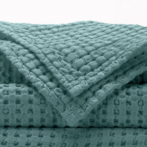 A&H Pousada Waffle Towels in 325 Dragonfly