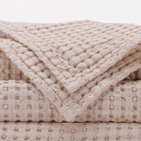 A&H Pousada Waffle Towels in 518 Primrose