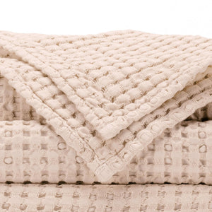 A&H Pousada Waffle Towels in 610 Nude