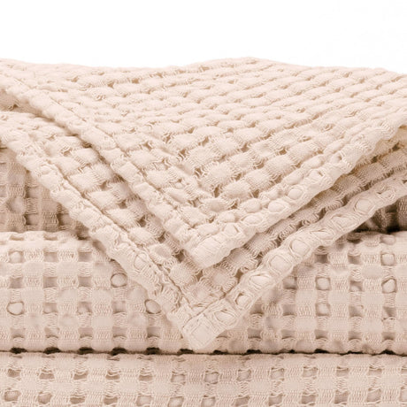 A&H Pousada Waffle Towels in 610 Nude