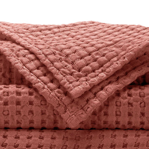 A&H Pousada Waffle Towels in 638 Chili