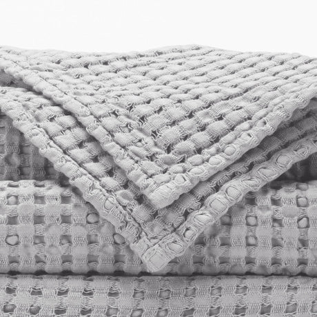 A&H Pousada Waffle Towels in 992 Platinum
